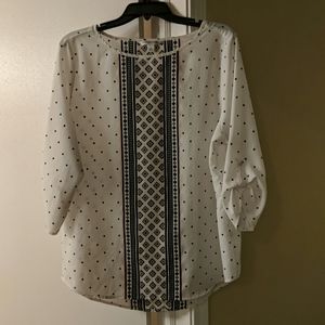 Croft & Barrow top with pink and black pattern